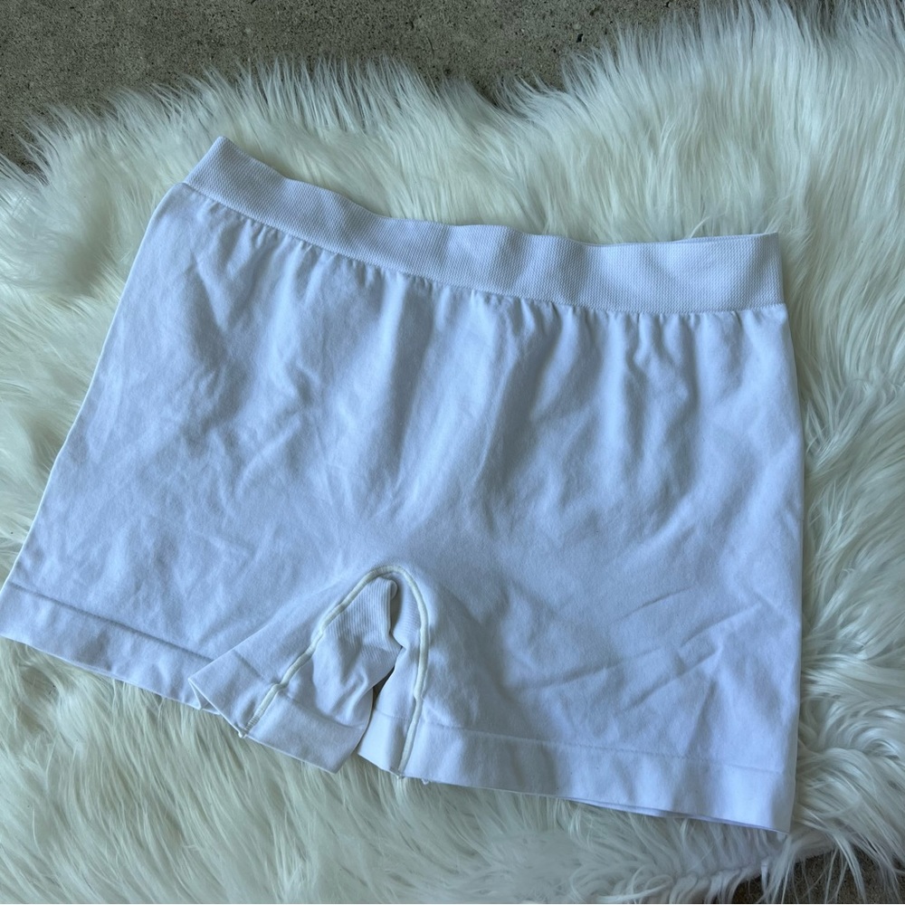 Barely There White Compact Shorts Shapewear
